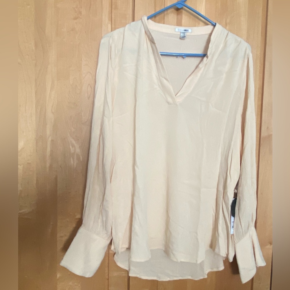 Graceful Split Neck Blouse NWT